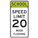 School Speed Limit XX When Flashing - Signs Everywhere USA