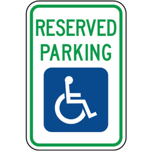 Handicap Reserved Parking (No Arrows) - Signs Everywhere USA