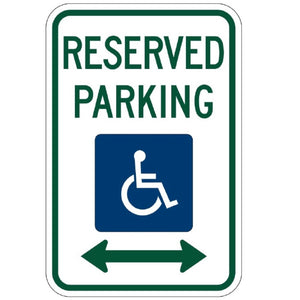 Handicap Reserved Parking (Double Arrows) - Signs Everywhere USA