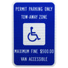 Handicap Reserved - Permit Parking Only Van Accessible - Signs Everywhere USA